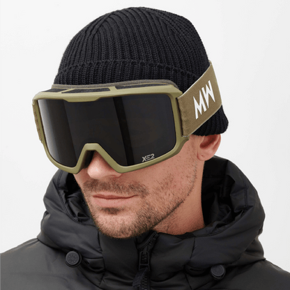 Messy Weekend Ski Goggles, FERDI XE2, UV400, Army Green Dark Grey