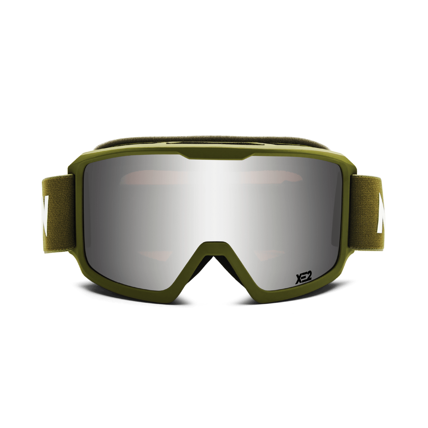 Messy Weekend Ski Goggles, FERDI XE2, UV400, Army Green Silver Mirrored