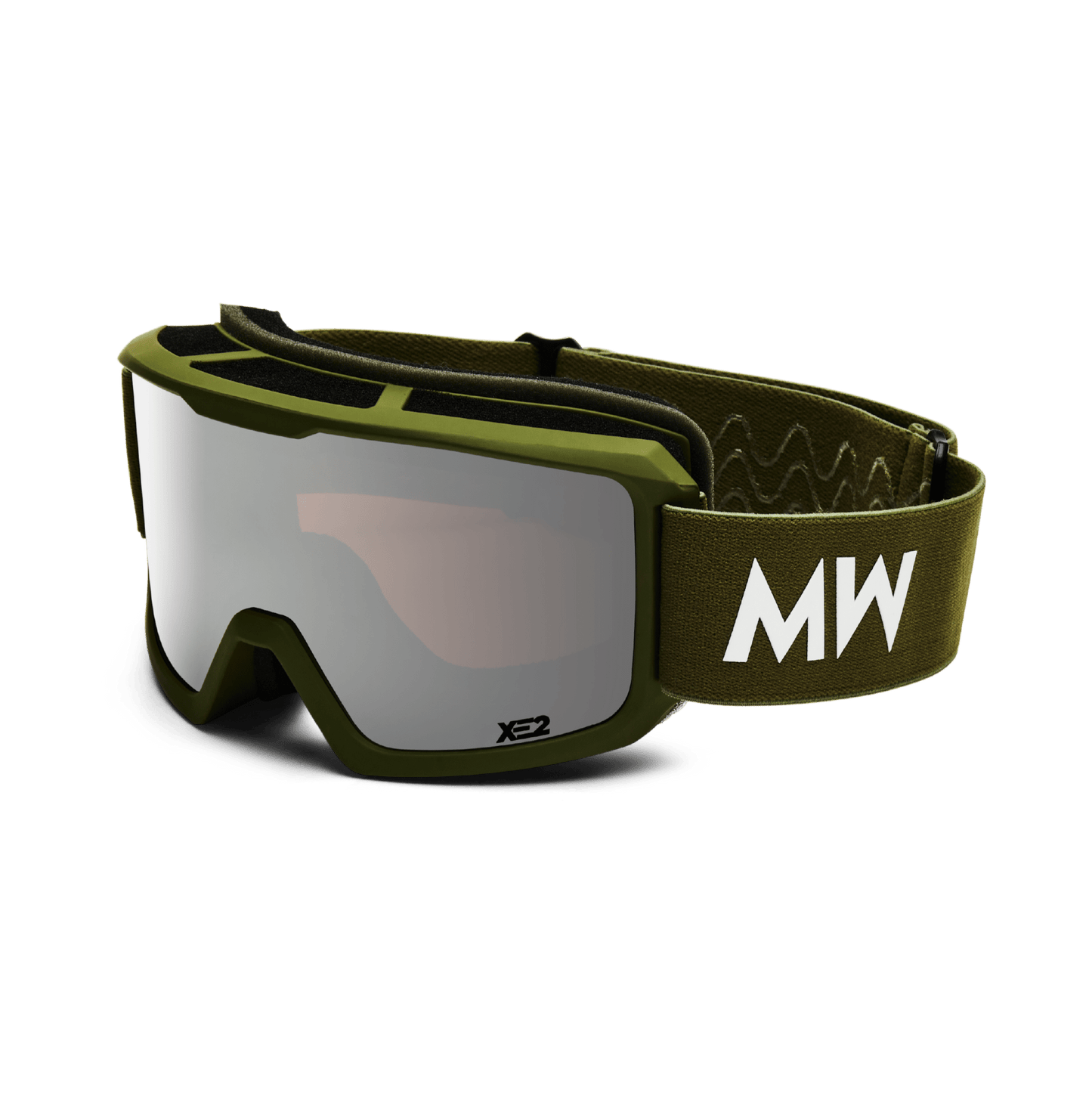 Messy Weekend Ski Goggles, FERDI XE2, UV400, Army Green Silver Mirrored