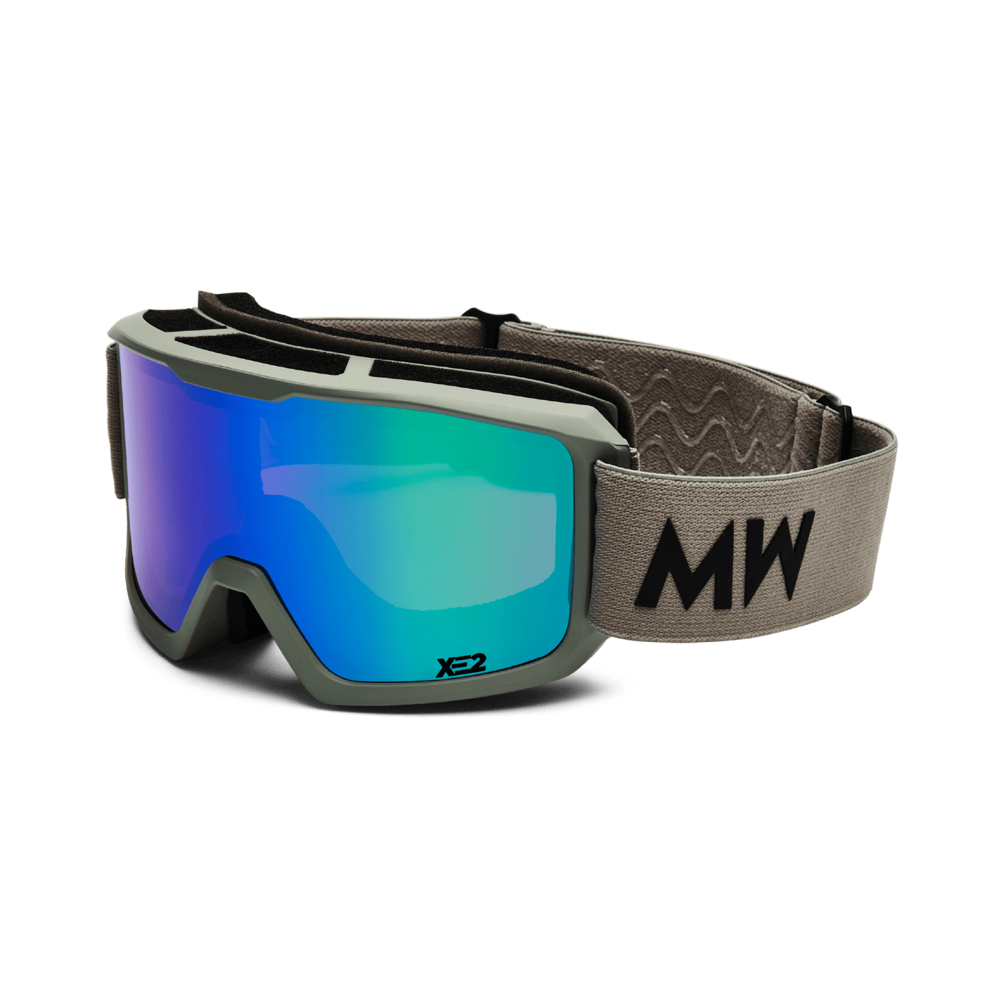 Messy Weekend Ferdi XE2 Ski Goggles - Green Mirrored (Grey Band)