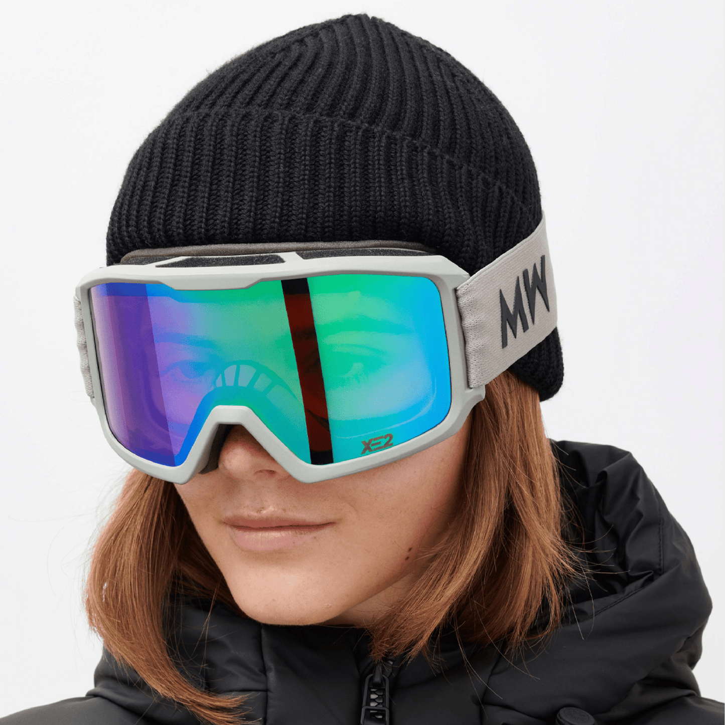 Messy Weekend Ferdi XE2 Ski Goggles - Green Mirrored (Grey Band)