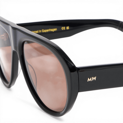 MICK Black Brown Oversized Aviator Sunglasses by Messy Weekend