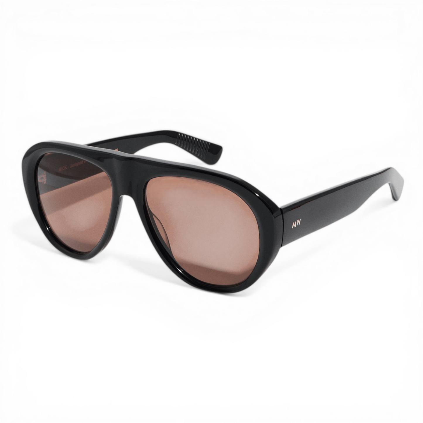 MICK Black Brown Oversized Aviator Sunglasses by Messy Weekend