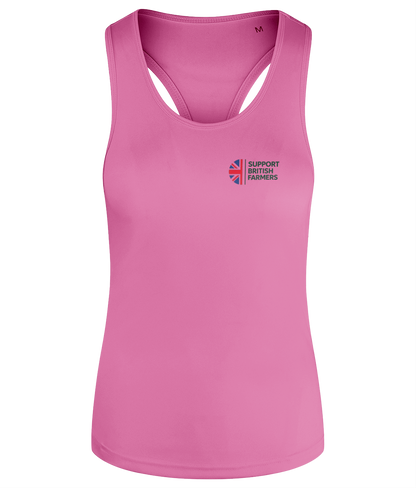 Women’s TriDri Field Performance Slim Racerback Vest Support British Farmers