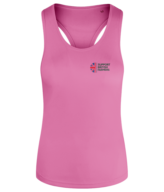 Women’s TriDri Field Performance Slim Racerback Vest Support British Farmers