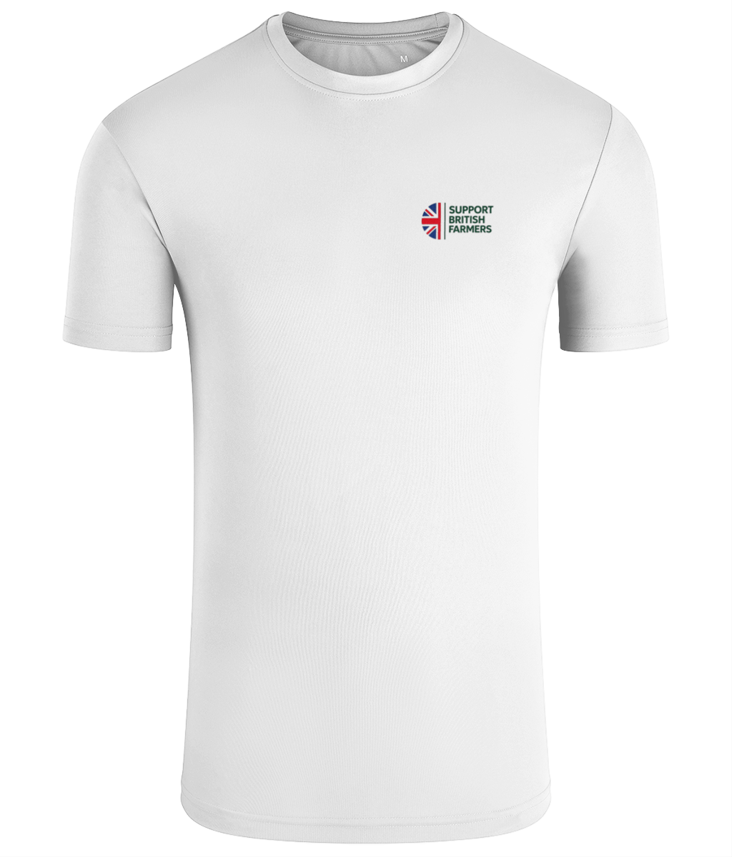 Mens TriDri Field Performance T-Shirt Green or White Support British Farmers