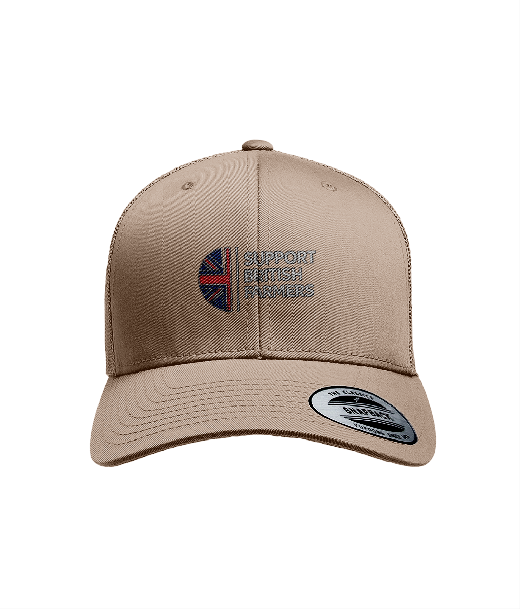 Flexfit Retro Tractor Cap Support British Farmers