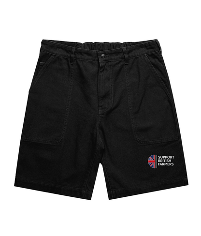 Canvas Work Shorts 20" Walnut Brown Support British Farmers