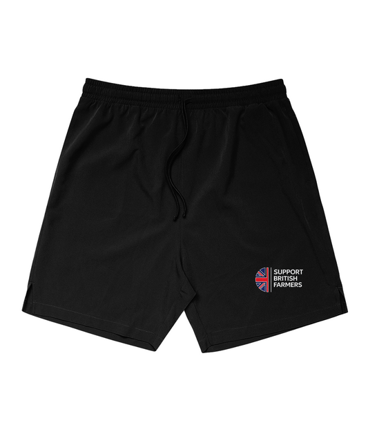Active Farmers Field Shorts 18" Black Support British Farmers