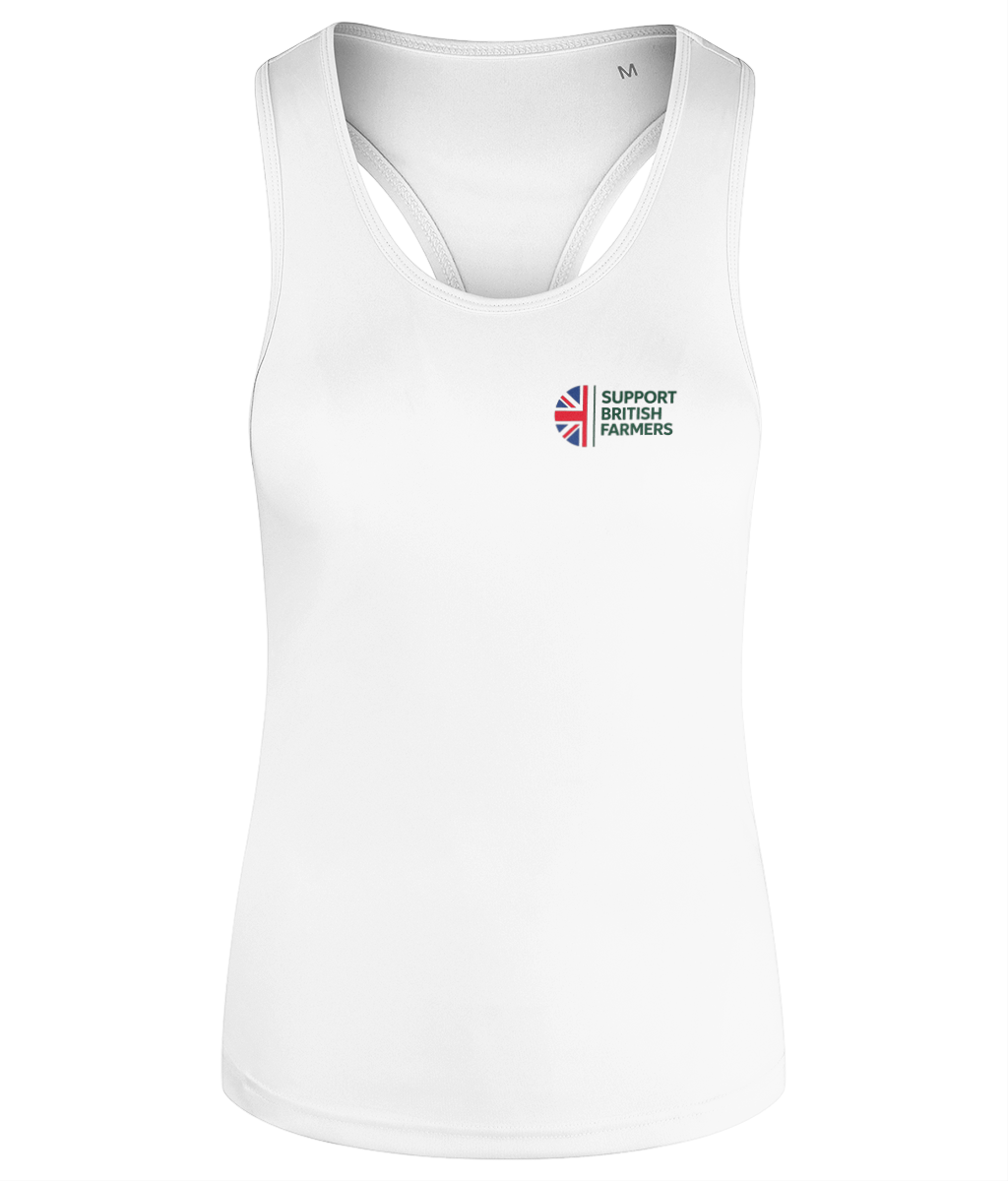 Women’s TriDri Field Performance Slim Racerback Vest Support British Farmers