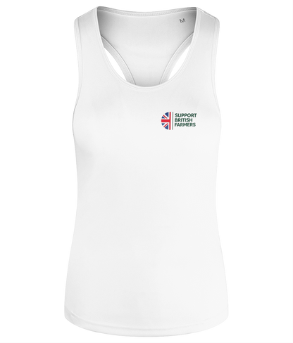 Women’s TriDri Field Performance Slim Racerback Vest Support British Farmers