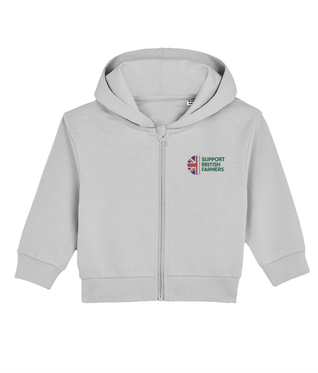 Baby Farmer Hoodie Embroidered Support British Farmers