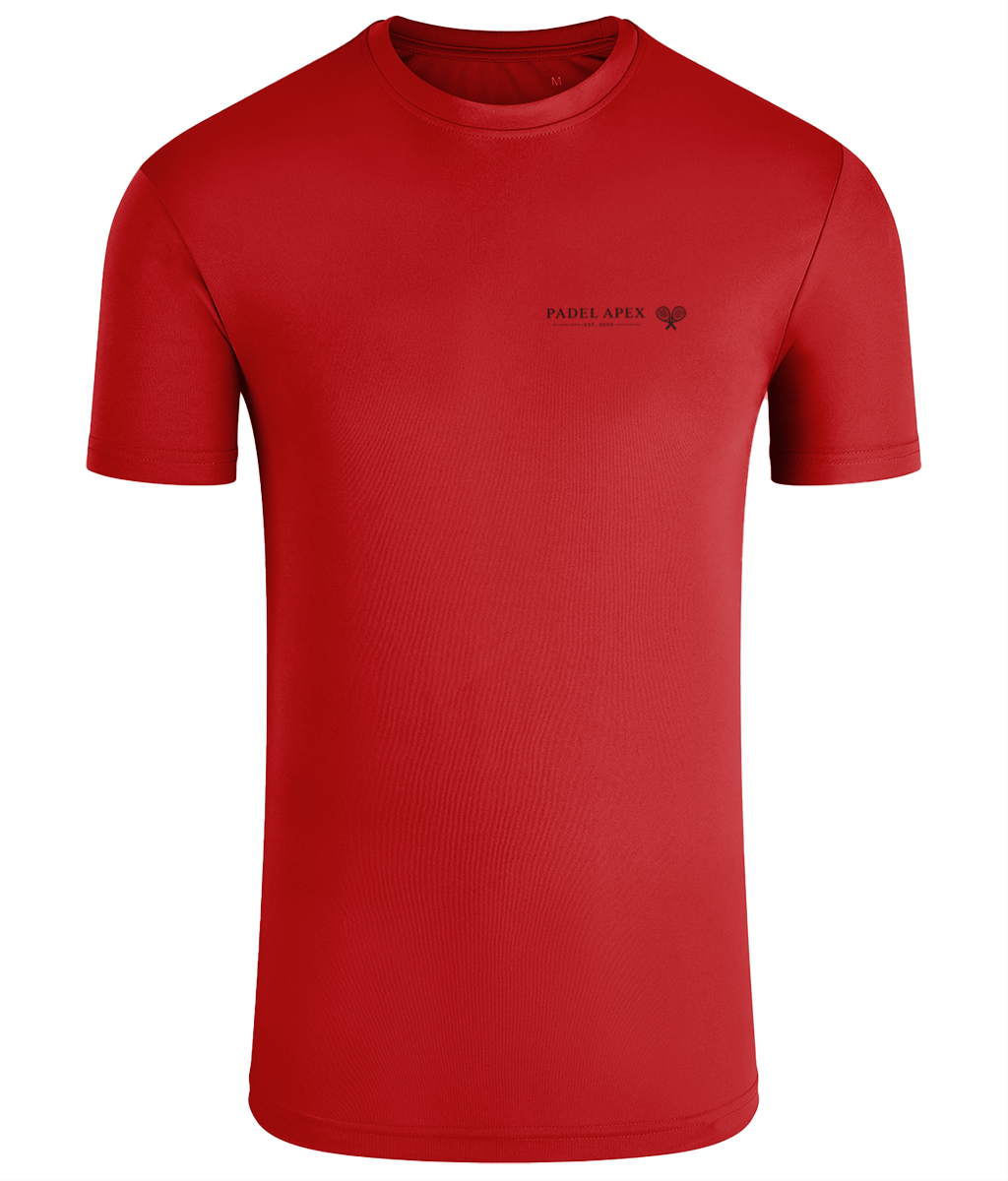 PADEL APEX - Mens Performance T-Shirt - Fire Red