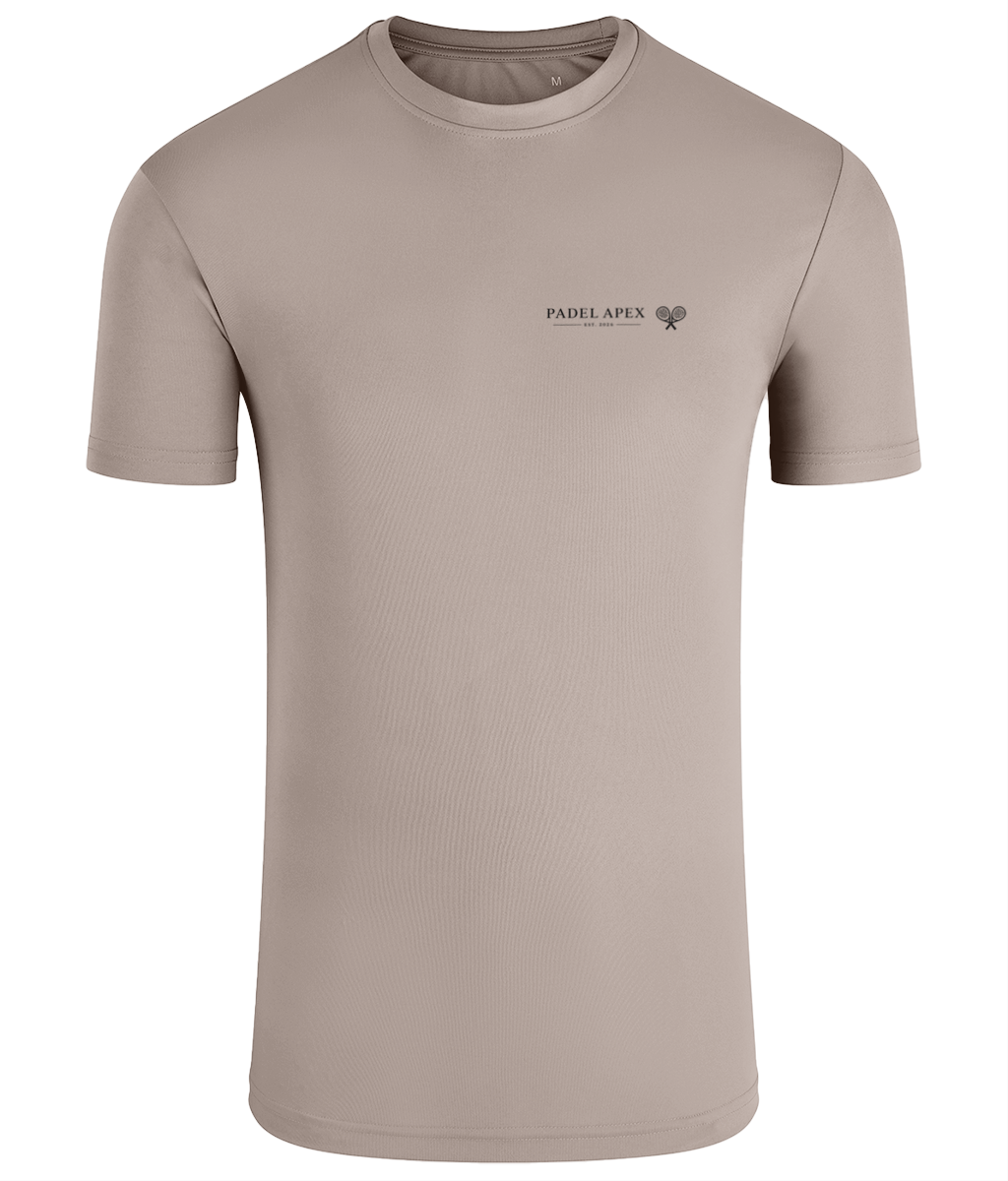 PADEL APEX - Mens Performance T-Shirt - Natural Stone