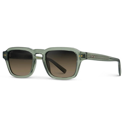 MORRIS Rectangular Polarised Sunglasses for Men Sage Green l WMP Eyewear