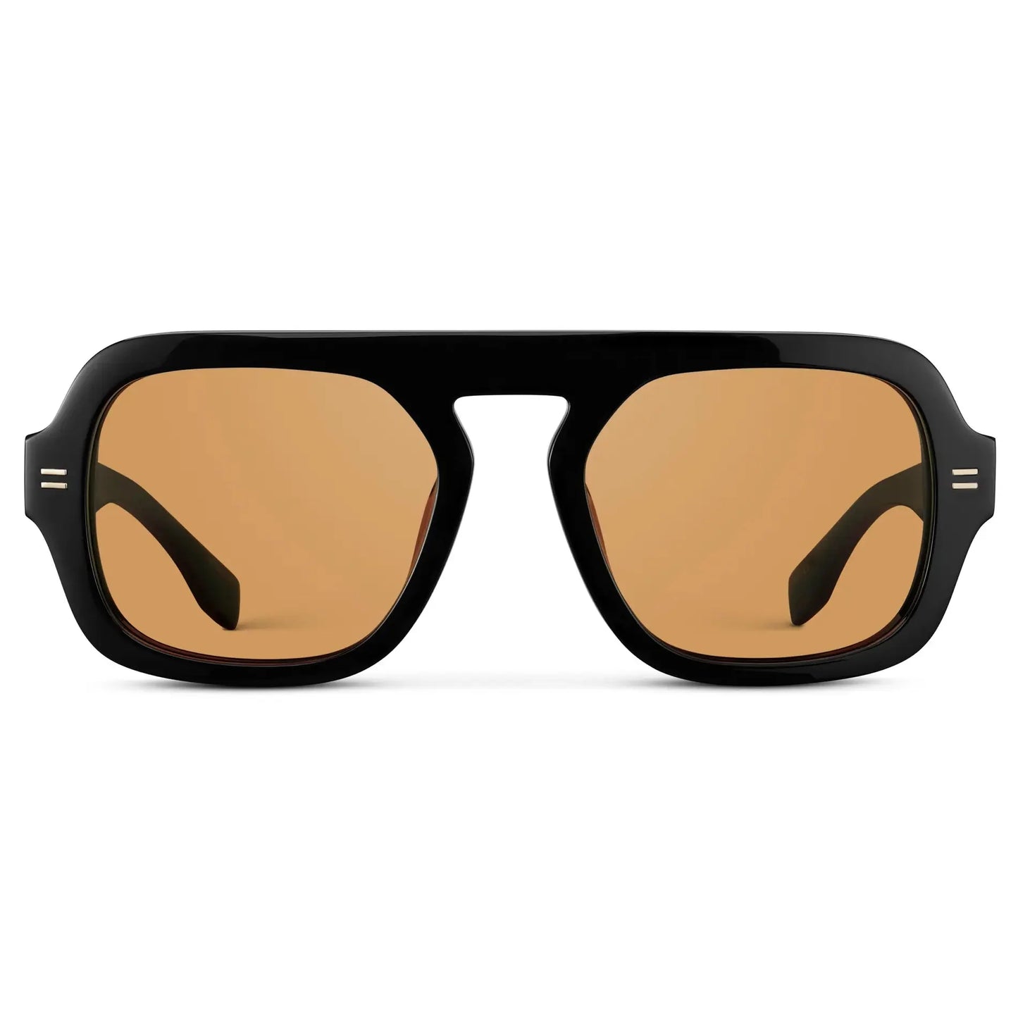 NAOMI Chunky Oversized Women's Aviator Sunglasses in Black WMP Eyewear