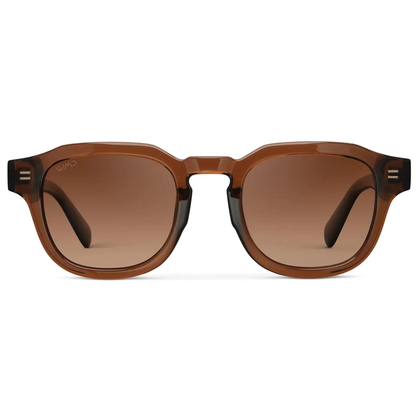 NELSON Retro Thick Framed Polarised Men's Sunglasses in Brown WMP Eyewear