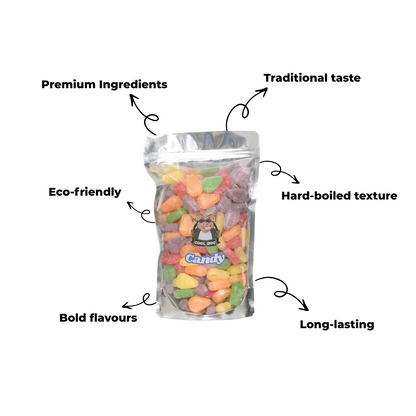 Traditional Pear Drops Candy Resealable Bag - 1KG