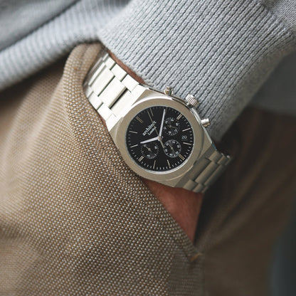 Personalised Men's Architect Orbix Black Wrist Watch - With Handwriting Engraving Photo Upload