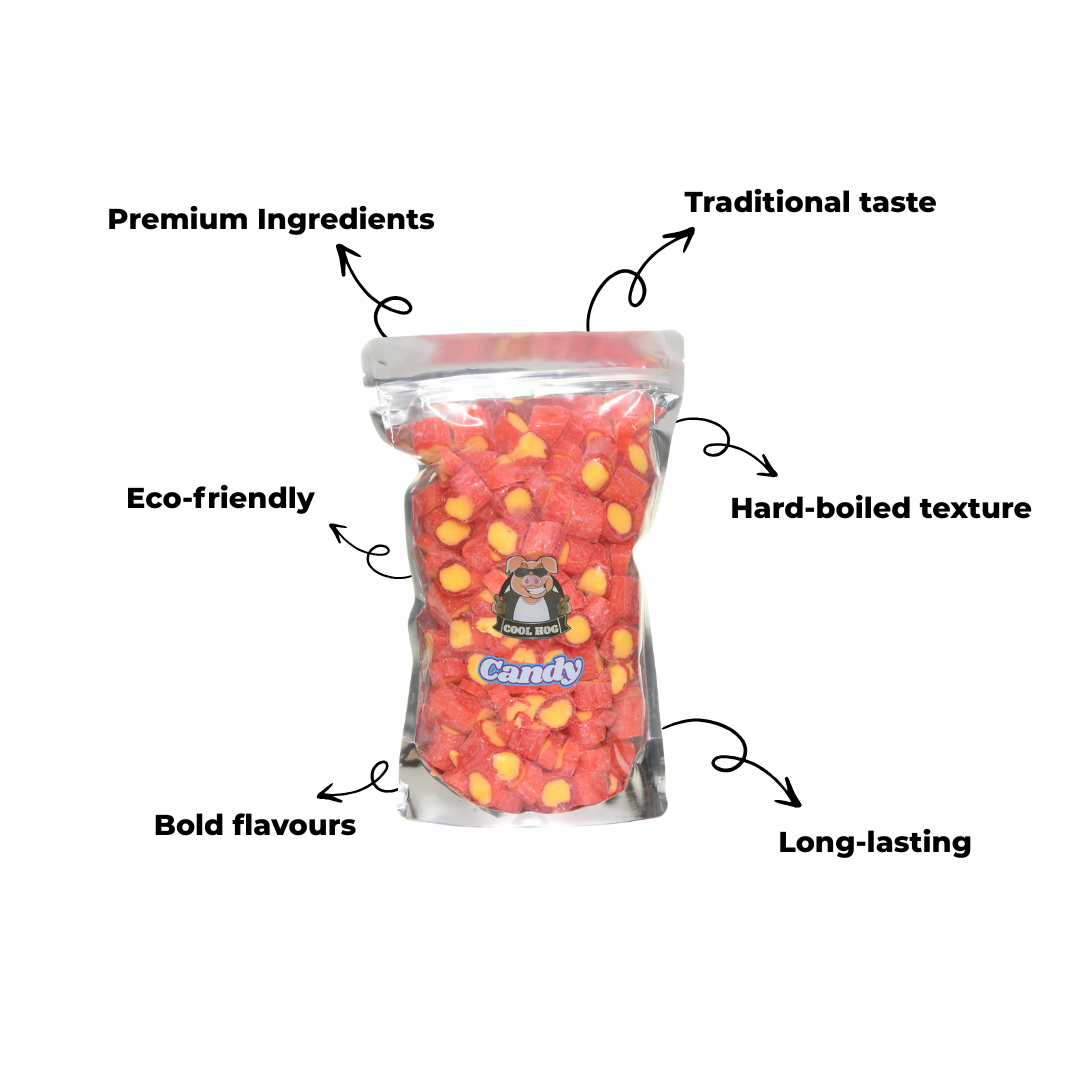 Traditional Pineapple Rock Candy Resealable Bag - 1KG