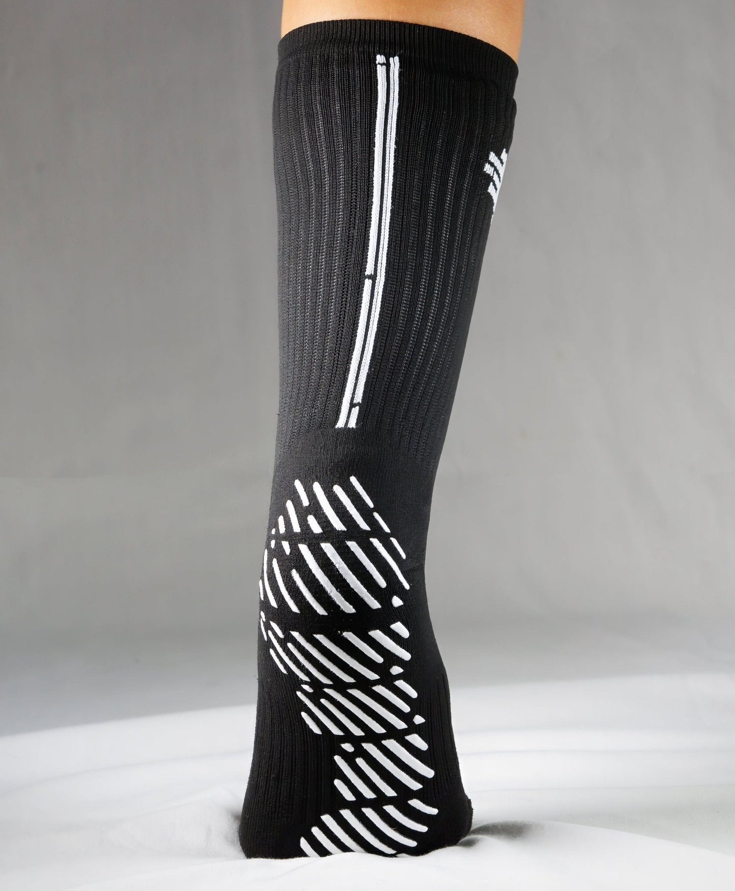 Black Anti-Slip Grip Socks for Football, Basketball, Tennis