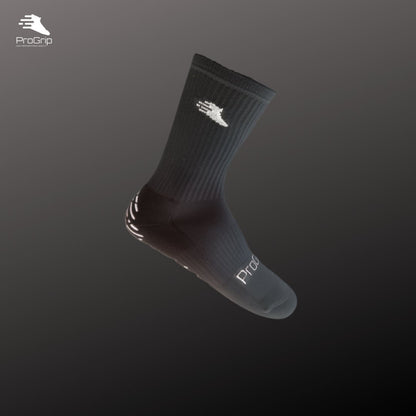 Black Anti-Slip Grip Socks for Football, Basketball, Tennis