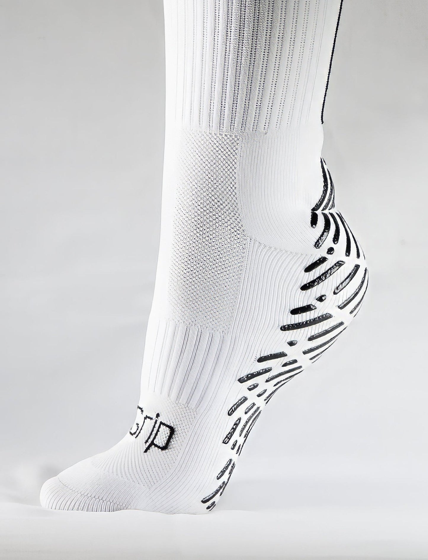 White Non-Slip Grip Sports Socks for Soccer, Tennis, Golf