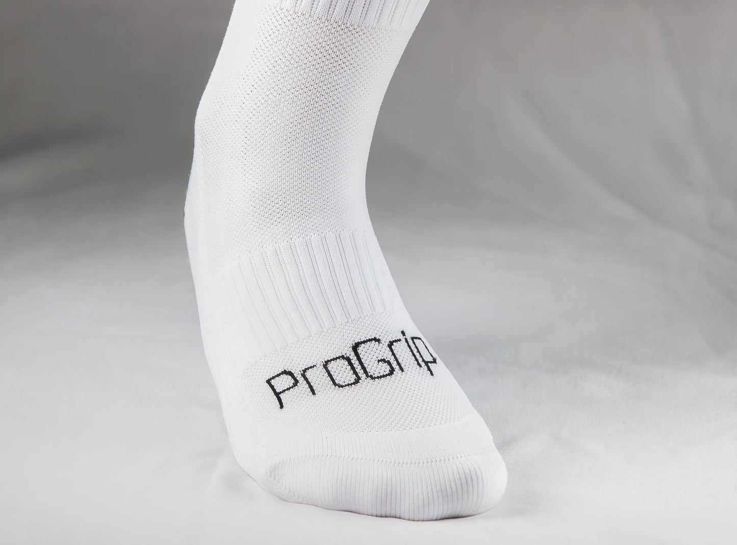 White Non-Slip Grip Sports Socks for Soccer, Tennis, Golf