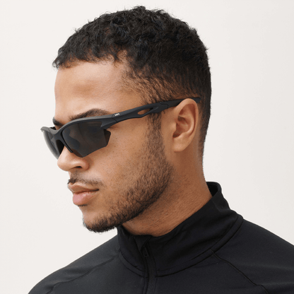 Messy Weekend RATE Sports Sunglasses - Running, Cycling & Hiking Eyewear, Black