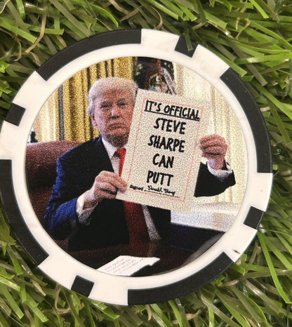 Donald Says .. - Magnetic Clay Poker Chip - Golf Ball Marker - Funny -