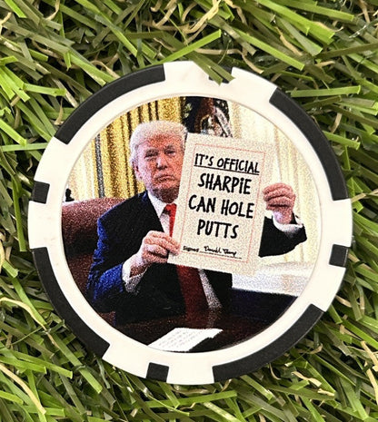 Donald Says .. - Magnetic Clay Poker Chip - Golf Ball Marker - Funny -