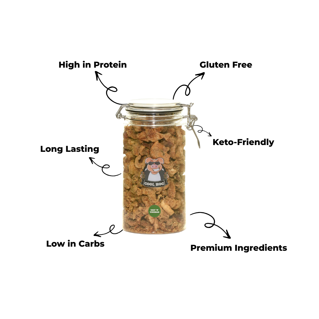 Salt & Vinegar Flavour Pork Scratching Jar