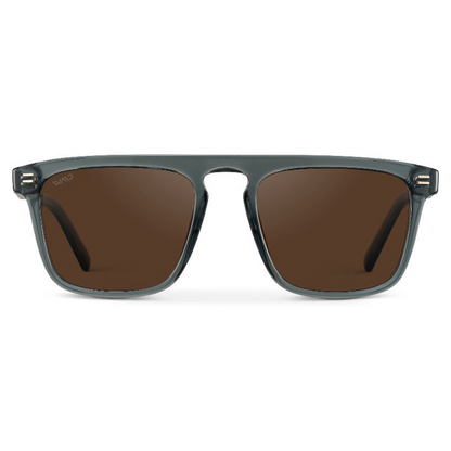 SAWYER Square Men’s Trendy Sunglasses in Nautical Crystal Blue by WMP Eyewear