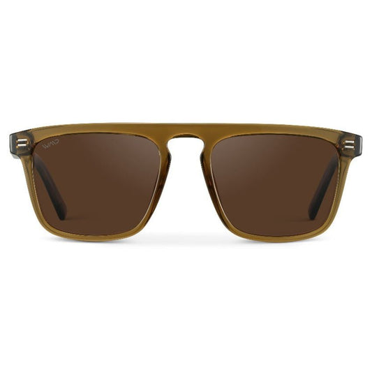 SAWYER Square Men’s Trendy Sunglasses in Crystal Verde by WMP Eyewear