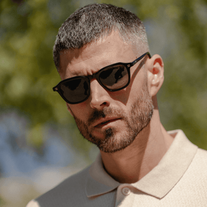 SILAS Polarised Square Sunglasses in Triple Black by WMP Eyewear