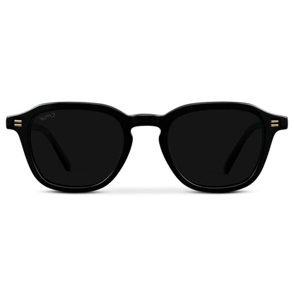 SILAS Polarised Square Sunglasses in Triple Black by WMP Eyewear