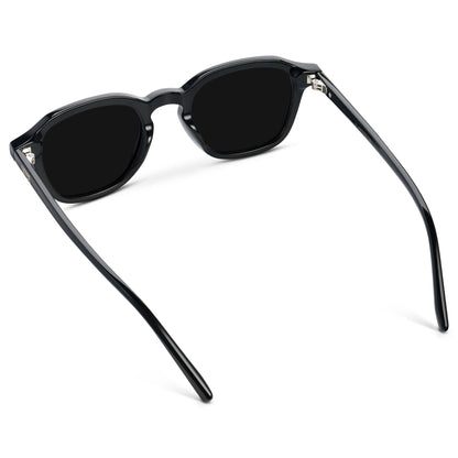 SILAS Polarised Square Sunglasses in Triple Black by WMP Eyewear