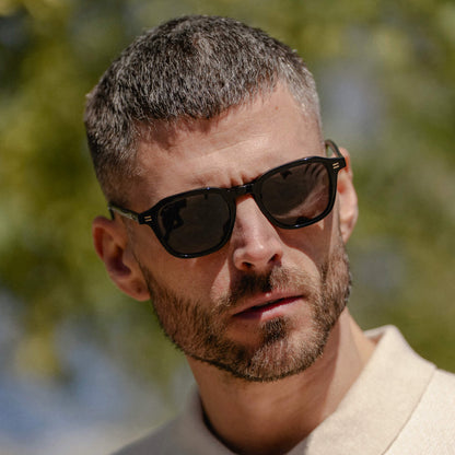 SILAS Polarised Square Sunglasses in Triple Black by WMP Eyewear