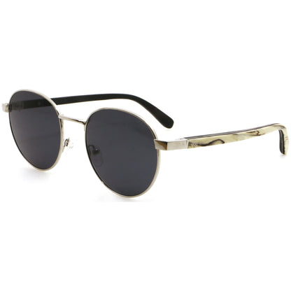 Jamie - Titanium & Wood Sunglasses