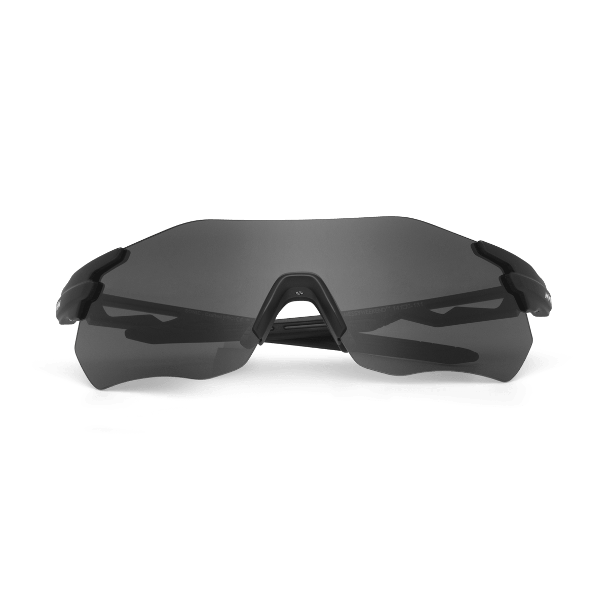 SONIC Black Sports Sunglasses, Dark Grey Lens by Messy Weekend