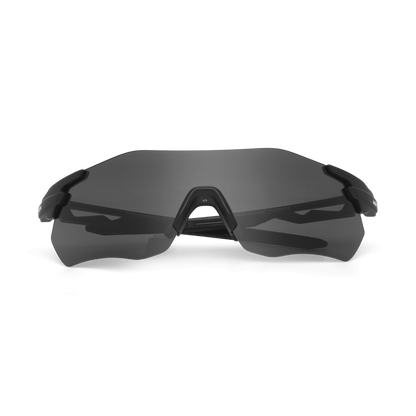 SONIC Black Sports Sunglasses, Dark Grey Lens by Messy Weekend