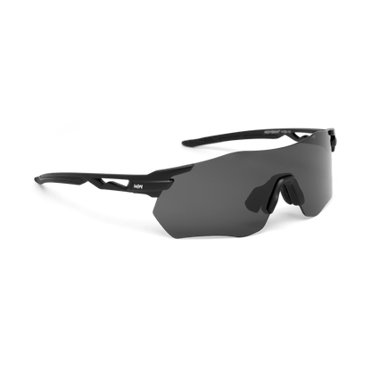 SONIC Black Sports Sunglasses, Dark Grey Lens by Messy Weekend