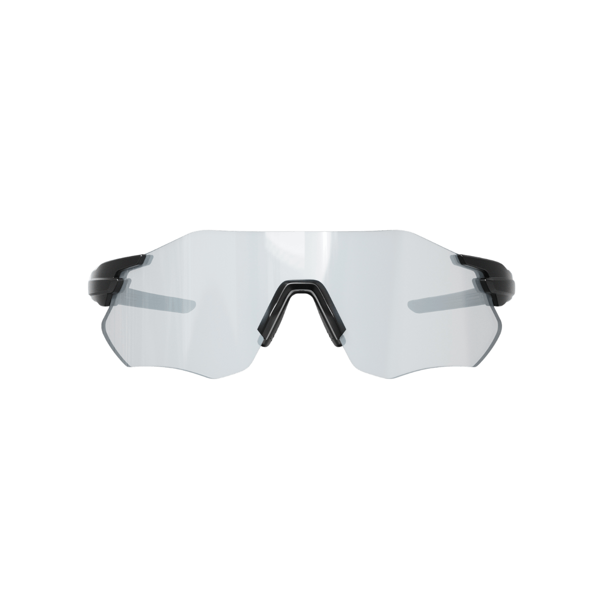 SONIC Black Sports Sunglasses, Silver Mirrored Lens by Messy Weekend