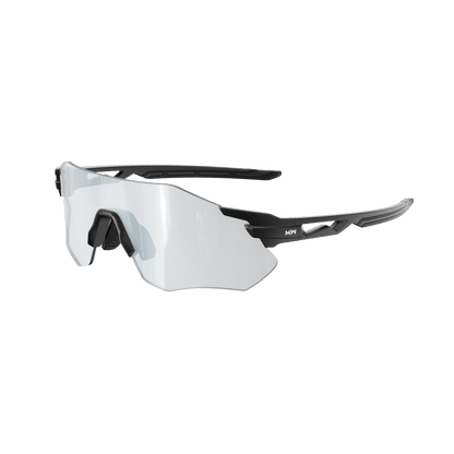 SONIC Black Sports Sunglasses, Silver Mirrored Lens by Messy Weekend