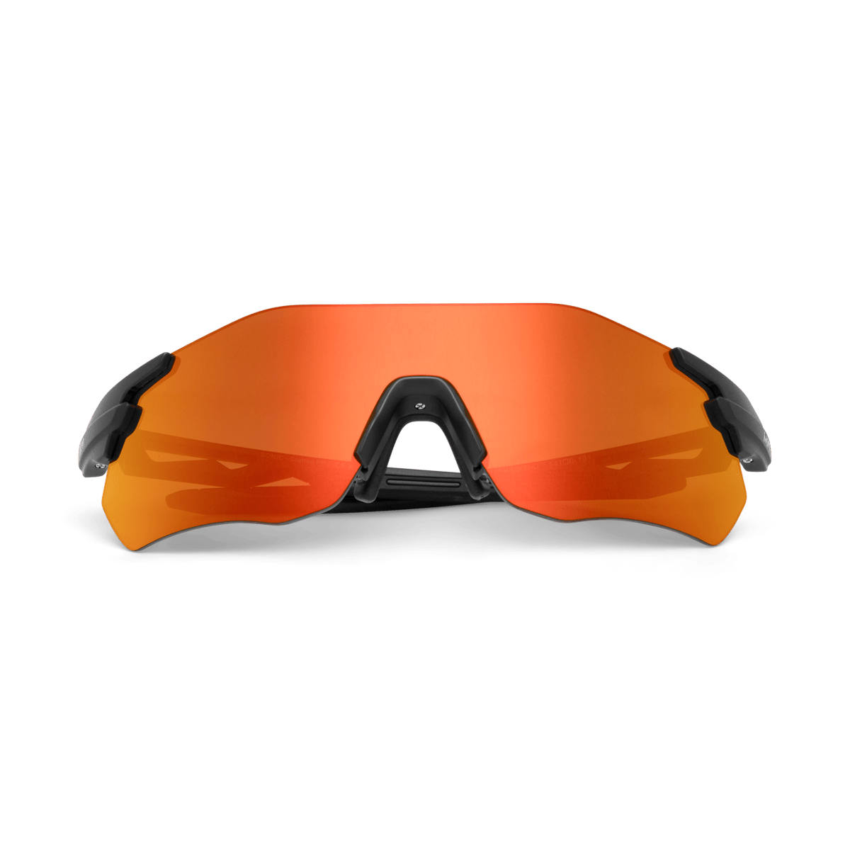 SONIC Black Sports Sunglasses, Sunset Orange Lens by Messy Weekend