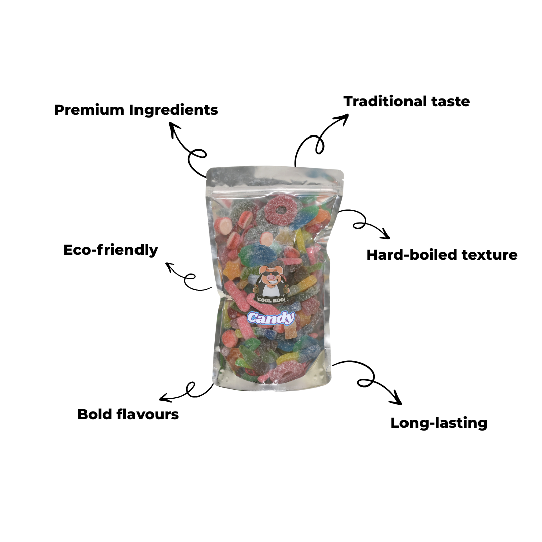 Sweet & Sour Candy Resealable Bag - 1KG