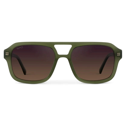 SYDNEY Oversized Retro Aviator Women's Sunglasses in Olive Green WMP Eyewear