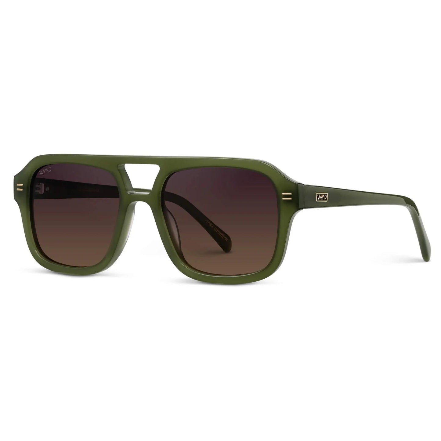 SYDNEY Oversized Retro Aviator Women's Sunglasses in Olive Green WMP Eyewear
