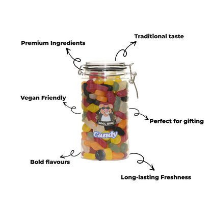 Vegan Traditional Wine Gums Candy Gifting Jar