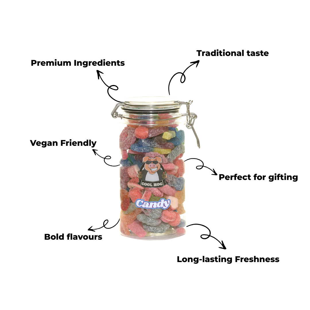 Vegan Assorted Fizzy Mix Candy Gifting Jar